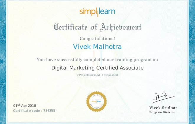 Simplilearn DMCA - Vivek Malhotra